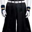 Anime Mens Cosplay Costume Anime Outfit Uniform Adult Halloween (Black, L)