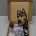 AceOrbit 4 Pcs Glasses Cat Metal Hooks Wall Mount Iron Black Decorative Wall Mounted Coat Hooks Cute Animal Key Hanger Decor Cat Lover Gifts for Clohes, Towels, Hats