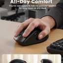 Wireless Keyboard and Mouse Combo, SABLUTE MA41 30dB Quiet Ergonomic Wave Keyboard Set with Soft Leather Palm Rest, Dual-System Switch for Windows/Mac, Ideal for Business Teams Home Office