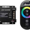 RGB LED Dimmer Switch, Dimmer Switch with RF Dimmable Slide Remote Controller PWM DC 12V-24V 18A Switch Dimmer Remote Control for RGB LED Strip Light