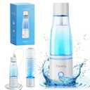 Hydrogen Water Bottle, 5000ppb Hydrogen Water Ionizer, SPE & PEM Hydrogen Water Generator, Alternative for Hydrogen Water Pitcher, 3in1 Hydrohealth Water Bottle