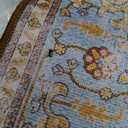 YJ.GWL Area Rug for Living Room, 4x6 Machine Washable Boho Rug for Bedroom, Low Pile Lightweight Thin Rugs Floral Vintage Distress Print Pattern Carpet for Dining Room, Brick