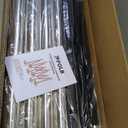 4 Pack Silver Stanchions and Velvet Ropes Set, Stainless Steel Crowd Control Barriers, 3Pcs Black Ropes and Poles for Party Supplies,Photobooth Accessories,Prom,Birthday,Business,Wedding, Museums