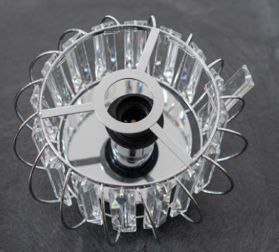 Semi-Flush Mount Ceiling Light Small Drum Chandelier for Bedroom Foyer Entryway Ceiling Lighting Fixture