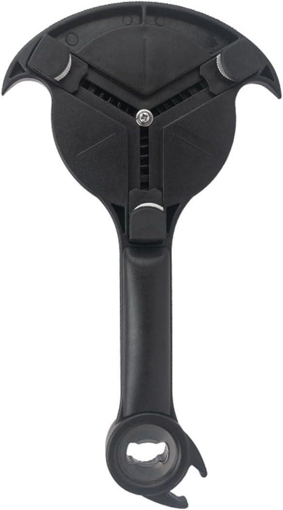 5-in-1 Multi-Purpose Can Opener Bottle Jar Lid Opener Kitchen Tool Adjustable Locking Mechanism Ergonomic Grip Black