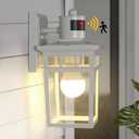 Motion Sensor Outdoor Wall Light with 4 Modes, Dusk to Dawn Outdoor Lighting Motion Activated Porch Light, Waterproof Wall Sconce Exterior Light Fixture for Entryway Garage Bulb Included, White