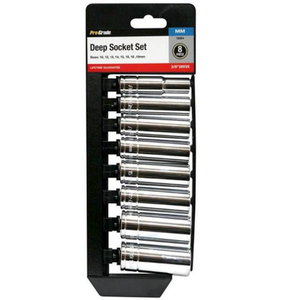 Pro Grade Deep Socket Set 6 Piece 3/8" Drive