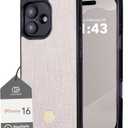 Cocomii - Rectangle Case Compatible with iPhone 16 - Compatible with MagSafe, Crocodile Leather, Fashionable Pattern, Matte, Magnetic Phone Case for iPhone 16 6.1 Inch, Antique White