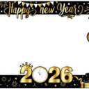 2026 Happy New Year's Eve Photo Booth Props Frame Party Supplies