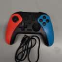 Wireless Switch Controller for Nintendo Switch/Switch 2/Lite/OLED Controller, Switch Controller with a Mouse Touch Feeling on Back Buttons, Extra Switch Pro Controller with Wake-up, Programmable, Turbo Function (Red+Blue)