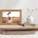 TWING 5x7 Picture Frames Set of 6, Rustic Photo Frames Collage for Wall Decor Mounting or Table Display, Home Decorative Wall Gallery Picture Photo Frame Wood Brown, Walnut