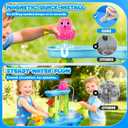 Water Table Pump, Magnetic No-Drill Rechargeable Battery Powered Continuous Flow Water Pump, Fits Water Tables & Step 2, Cordless Pump Toys, Outdoor Water Play Accessories for Kids & Toddlers, Pink