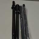 Flag Pole for Outside House - 5ft Heavy Duty Stainless Steel Flag Pole Kit, Tangle Free Spinning Flagpole Holder For Outdoor Porch Residential Decoration - Black