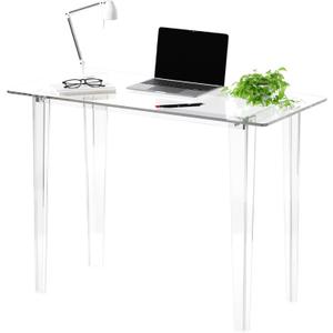Acrylic Desk, Modern Study Table for HomeOffice-Extended Surface Multi-Purpose Console & EntrywayTable, Sturdy Lightweight Design