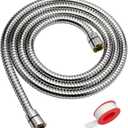 Shower Hose, 79 Inches Extra Long Stainless Steel Handheld Shower Head Hose with Brass Insert and Nut - Durable and Flexible(Brushed Nickel)