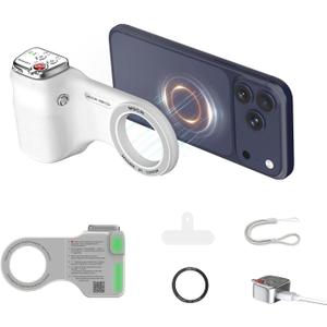 COMITOK Phone Camera Grip MOCA ARCO for Video Recording with Thumb Rest Area Design for iPhone Pro Max, with Enhanced Phone Mount & Detachable Remote for Easy Shooting, Video Call, Support iOS17/18/26