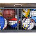 Mythinglogic Heavy-Duty Storage Bench for Garage,Sports Equipment Storage Organizer for Garage/Basement/Entryway,Ball Storage Bin (Medium)