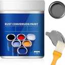 Weatherproof Rust Converter Paint for Metal, Rust Converter for Metal, Rust Remover for Metal & Primer, Water-Based Industrial Anti-Rust Paint with Tools (300g/10.7 Oz, Grey)