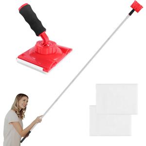 Paint Edger Tool for Walls, 6-Section Paint Edger Tool with Threaded Extension Rod: The Ultimate Adjustable Paint Pad Applicator for Walls, Ceilings, Trim & Baseboards - Comes with 2 Refill Pads