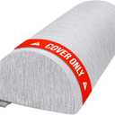 5 STARS UNITED Replacement Cover for Standard Bolster Pillow - Arctic Gray - Cooling Cover Only
