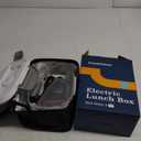 TRAVELISIMO Electric Lunch Box for Adults 80W Heated Lunch Box For Men 1.5L Stainless Steel Portable Food Warmer, 12/24/110V Electric Food Warmers for Travel & Work (Gray)