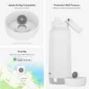 HidrateSpark 32oz Chug Water Bottle with Silicone Boot - Air Tag Compatible - White