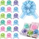WILLBOND 20 Pieces 6 Inch Pull Bows Gift Wrapping Ribbon Pull Bows for Valentine Wedding Baskets Christmas Multicolor Wrap Accessory for Gift Present Holiday Decor(Bright Colors)