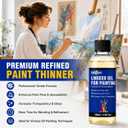 Linseed Oil for Painting, Refined Linseed Oil 100ml, Oil Paint Thinner and Medium for Artists, Enhance Paint Flow and Add Transparency & Natural Gloss for Blending and Glazing
