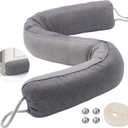 Under Door Draft Stopper, 36" Weighted Door Draft Stoppers for Bottom of Door with Hook Loops for Easy Install and Storage, Block Hot Cold Air Wind Noise for Doors Gap Up to 4.33", Gray