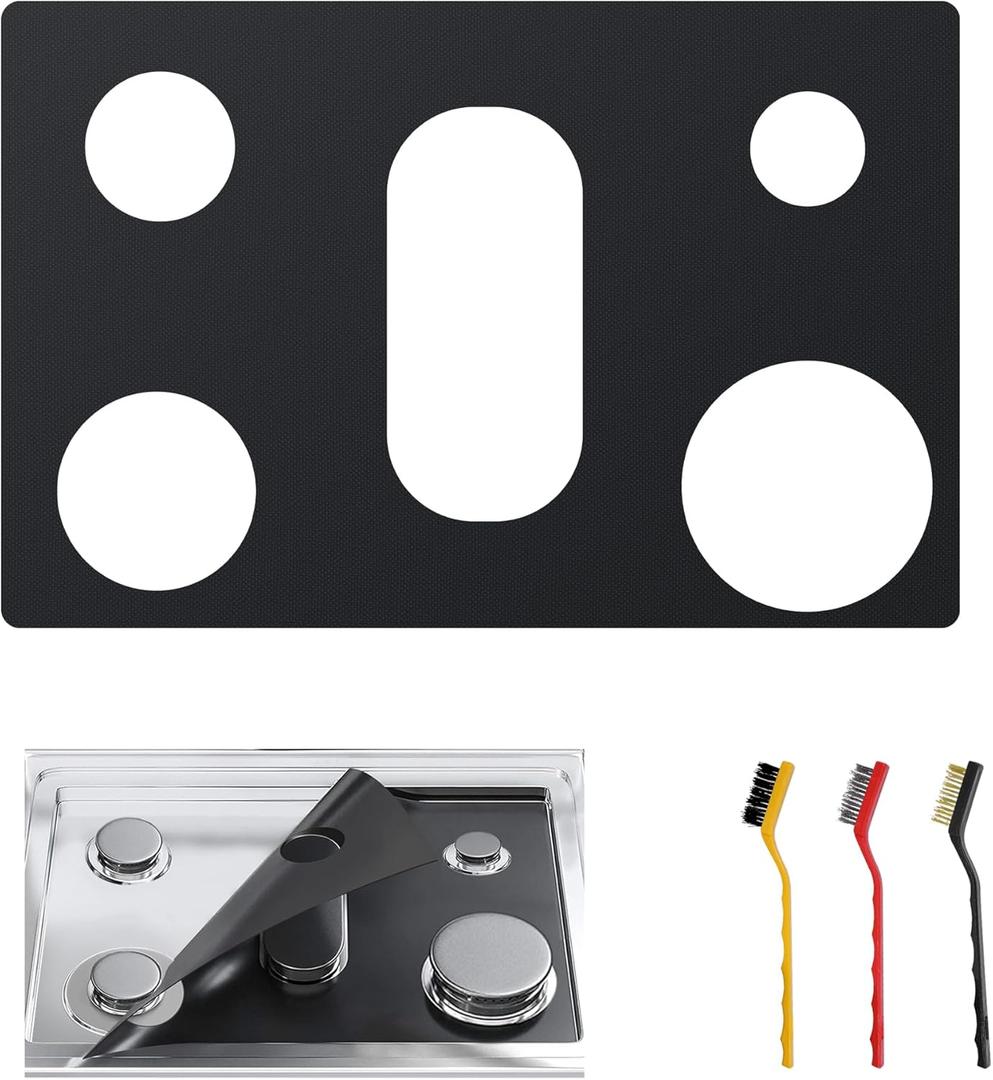 Stove Top Protector PLUS for Samsung 30inch Gas Range - 1 Pc (Thicker Version) Reusable Splatter Guard Liner, Only Compatible with NX60A6111/NX60A6311/NX60A6511/NX60A6611/NX60A6711/NX60A6751,