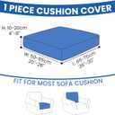 Super Stretch Couch Cushion Covers, Non Slip Cushion Covers for Pets, Sofa Cushion Covers Washable, Soft Thick Fabric, with Elastic Bottom(1 Piece Chair Cushion Cover, Burgundy)