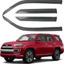 Rain Guards Fit for 2010-2024 Toyota 4Runner SR SR5 Trail Limited, Durable Outside Mount Side Window Visor Deflectors, Smoke Tinted Window Vent Visors Shade Shield (For 2010-2024 4Runner)