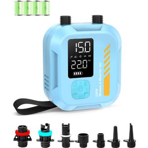 Electric Paddle Board Pump Portable, 22 PSI Rechargeable Electric SUP Air Pump, Intelligent Dual Stage Inflation & Deflation, Auto-Off, for Paddle Boards, Kayak, Kite, Tent