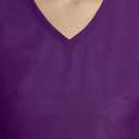 Healing Hands Women's Scrub Top V-Neck with 2 Pockets, 2-Way Stretch, and Yoga Knit Side Panels for Slim Fit- 2245 (Purple)
