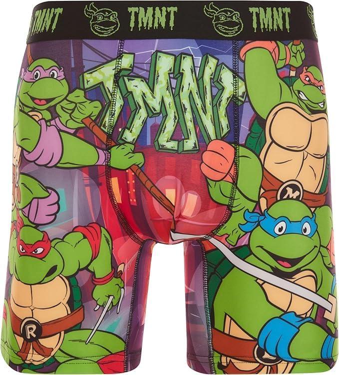 COCO BRANDS Teenage Mutant Ninja Turtles Men's Boxer Briefs - No Fly, Anti-Chafing Stitching, Comfort Shaped/Lined Crotch Small