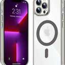 Ankceed for iPhone 13 Pro Case, Compatible with MagSafe, [Military-Grade Protection][Full Camera Protection] PC Back, Slim/Thin, Anti-Scratch Shockproof Protective Cover 6.1 Inch, Grey (Gray)