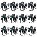 Passive Video Balun 12 Pairs RJ45 Transceiver Transmitter HD-CVI/TVI/AHD/CVBS with DC Built-in Transient Suppression Protection For 720P/960P/1080P/5MP CCTV Security DVR Surveillance Camera System