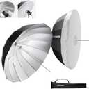 NEEWER 65"/165cm Parabolic Reflective Umbrella Photography with Silver Inner, Soft Lighting with Diffuser Cover, Bag, Quick Fold for Camera Photo Studio Video Light Shooting Monolight Flash, NS3U