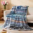 pinata Gifts for Mom Blanket, Mom Gifts for Mothers Day from Daughter Son, Anniversary Birthday Gift for Moms, Teen Moms Blanket for Mothers Day, Valentines, Mother's Gift Blue Blankets 50"X60"