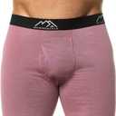Merino.tech Merino Wool Boxer Briefs Men - Merino Wool Underwear Breathable Dry Fit Comfy Sports Base Layer for Men (Large, Dark Mauve 1 Pack)