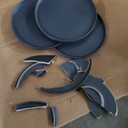 Stone Lain 32 Piece Stoneware Dinnerware Set, Service for 8, Gray Matte