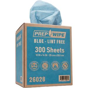 Lauco Prep Wipe Lint-Free Towels Heavy Duty Nonwoven Cleaning Cloths for Automotive, Industrial & Household Use, Disposable Shop Rags, 300 Pack, 9 x 17 Inch Blue