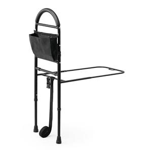 Medline Bed Assist Bar with Storage Pocket, Height Adjustable Bed Rail for Elderly Adults, Assistance for Getting In and Out of Bed at Home