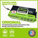 Crocodile Cloth Original Cleaning Wipes, Heavy-Duty Multi-Surface Hand & Tool Wipes, Water-Based, Safe on Skin, 100 Count, 15 x 10 Inch