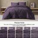 Gabriel Quilted Comforter Set, Aubergine, Full/Queen