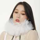 Renaissance Ruffle Collar Victorian Neck Costume Cosplay Props (White)