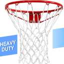 LAO XUE Basketball Net Outdoor,(7.16 oz) 12 Loops Professional Heavy Duty Basketball Net Replacement,All Weather Anti Whip, Suitable for Outdoor Standard 12 Loops Basketball Hoop