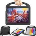 New iPad 10th Generation Case for Kids 10.9 Inch 2022, Lainergie iPad 10.9 Case 10th Generation Lightweight Shockproof Kids Friendly Cover with Handle Kickstand for 10.9 iPad 10th Gen 2022, Black