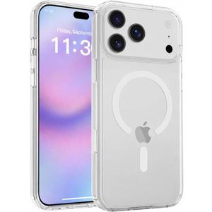 ZYGNAL Slim Case for iPhone 17 Pro – Compatible with MagSafe, Clear Acrylic Back + TPU Bumper, Strong Magnetic Lock, Camera Control Button Cover, Shock-Absorbent Slim Protection