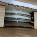 KINGSTONE Stoneware Dinnerware Sets for 4, Reactive Glaze, Kiln-Fired Green